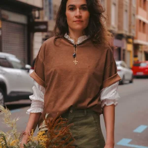 CAMISETA T LAVADA CHOCO
