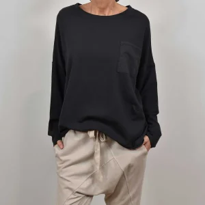 Sudadera fina bolsillo gris