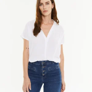 Camisa fluida cuello camisero