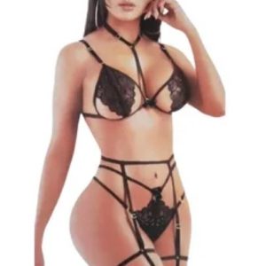 Conjunto Arnes Ajustable Encaje Delicado Sexy